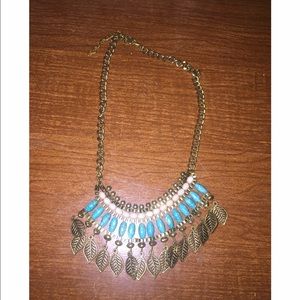 Feather beaded necklace