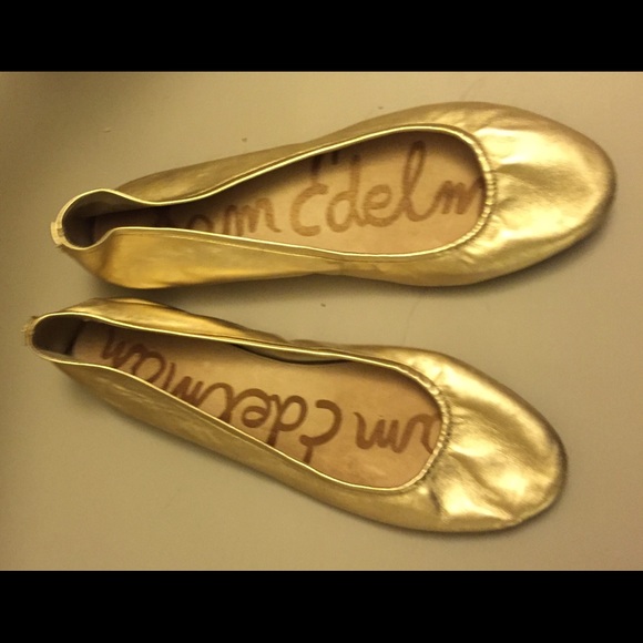 Sam Edelman fabulous gold flats