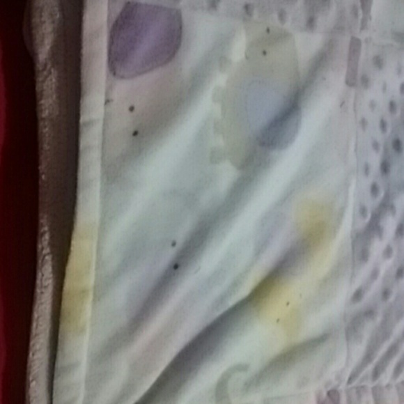 Purple elephant baby blanket