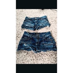 Distressed denim shorts bundle