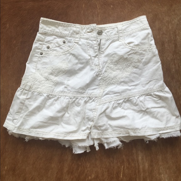 Floral White Skirt
