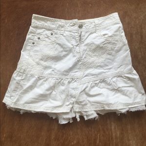 Floral White Skirt