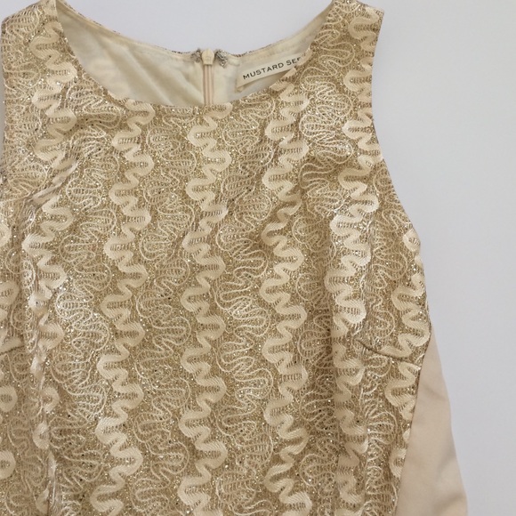 Gold sequin peplum top! - Picture 2 of 4