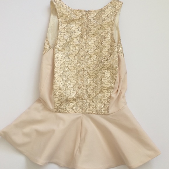 Gold sequin peplum top! - Picture 4 of 4