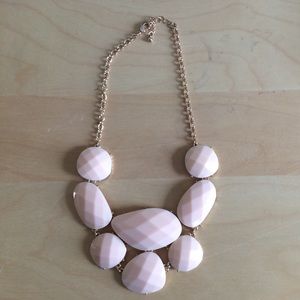 Peach/blush and gold necklace
