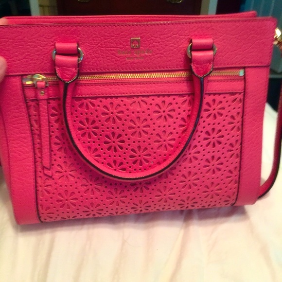 *SOLD* Coral Perforated Leather Kate Spade