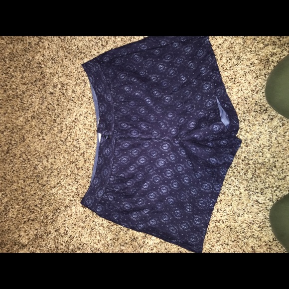 Navy lace shorts