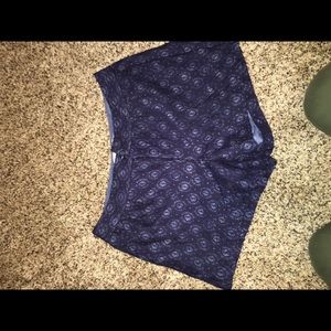 Navy lace shorts