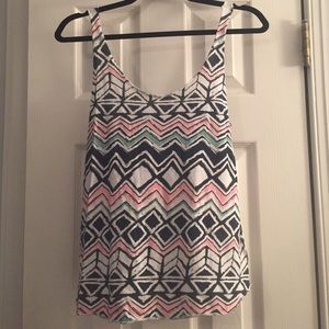 Patterned cotton tank top