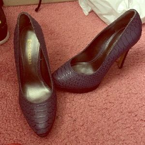Enzo Angiolini Blue Snakeskin Pumps