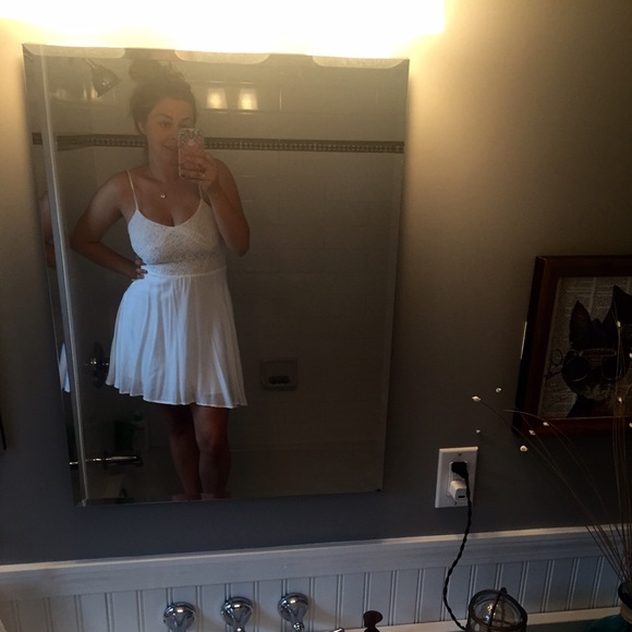 White spaghetti strap dress