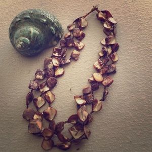 Beautiful painted abalone shells necklace