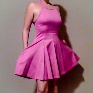 Jessica Simpson Super Pink Halter Dress w/Pockets