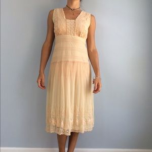 Anthropologie Odille sojourn blush peach dress