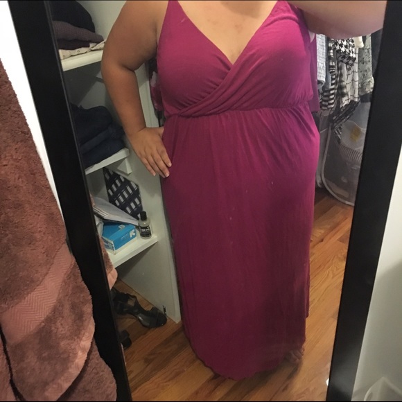 *SOLD* Fuchsia Empire Waist Maxi Dress