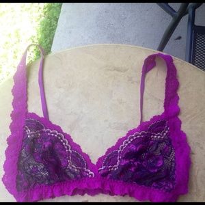 Beautiful Purple Floral Bra