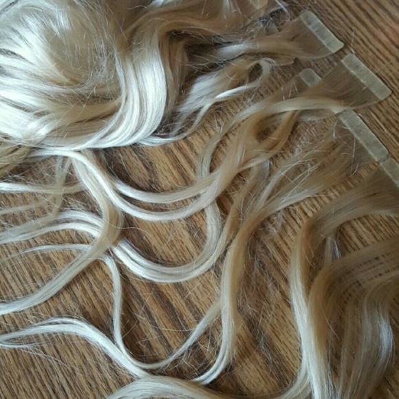 Tape extensions blonde