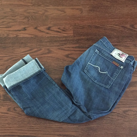 7 for all mankind cropped jeans.