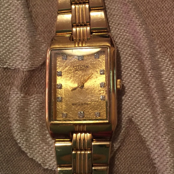 Citizen watch with diamonds
