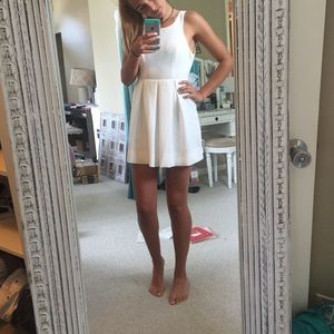 Lulu's open back, short dress.