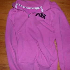 Pink quarter zip