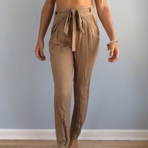 Maddie K High-waisted Slacks Tapered Leg