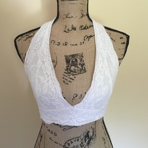 SOLD - Urban Outfitters White Lace Bralette - Picture 1 of 3