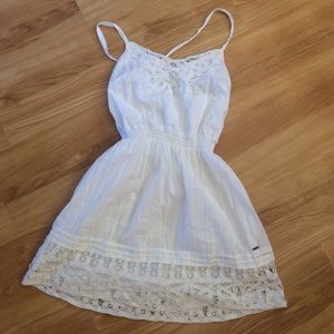 White lace hollister dress
