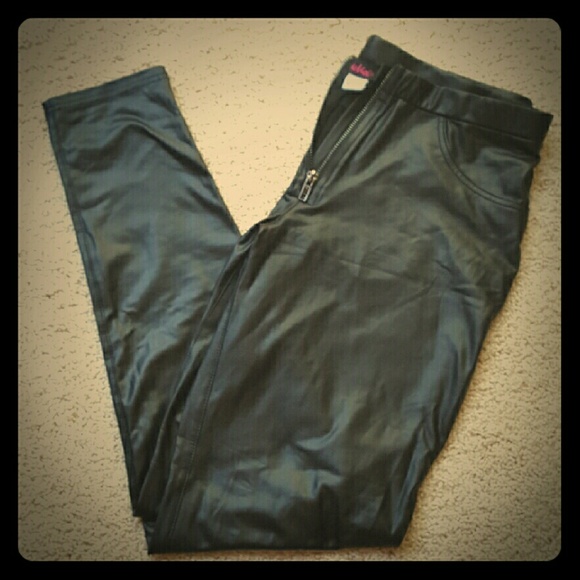 Vegan Black Leather Leggings