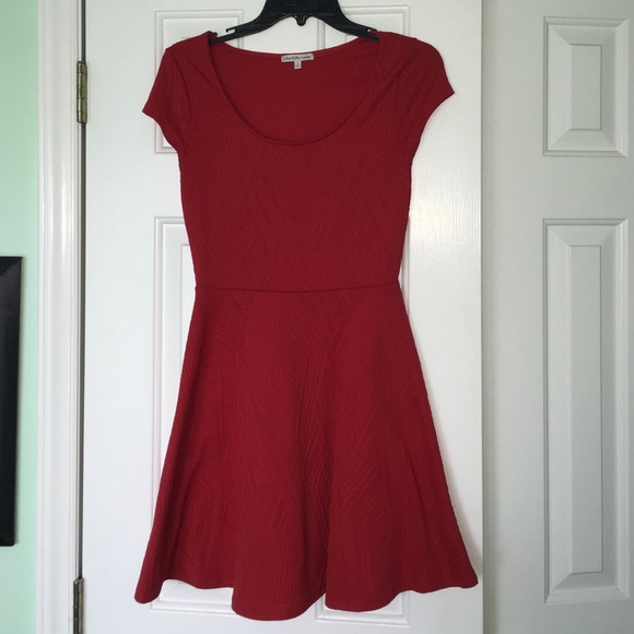 Red patterned skater dress - Picture 1 of 4