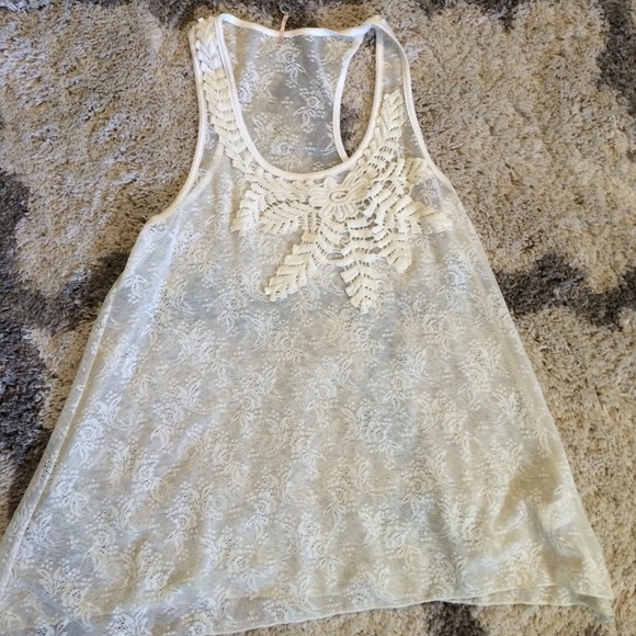 Cream lace top