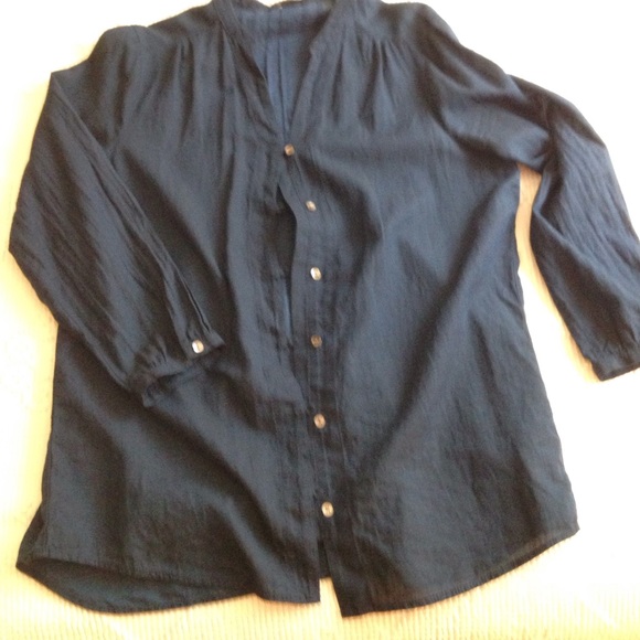 Navy blue Land's End blouse.