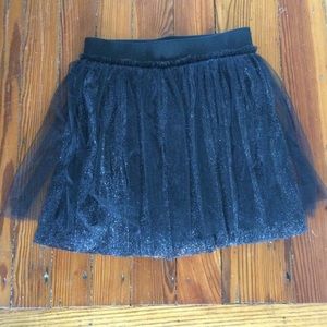 Black sparkly tulle mini skirt