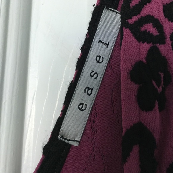 Purple and Black Floral A-line Dress - Picture 2 of 3