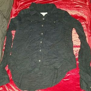 Free People navy button up