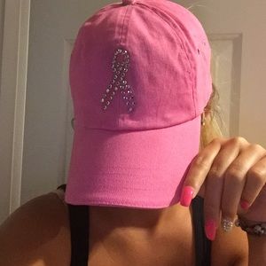 pink breast cancer hat