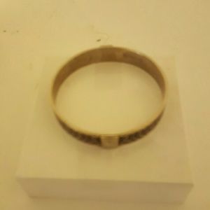 Coach silver/black bangle and ring