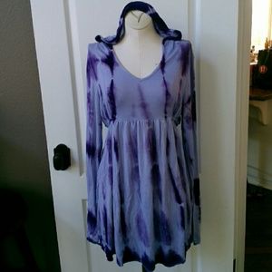 Erge Purple Tie Dye maternity hoodie