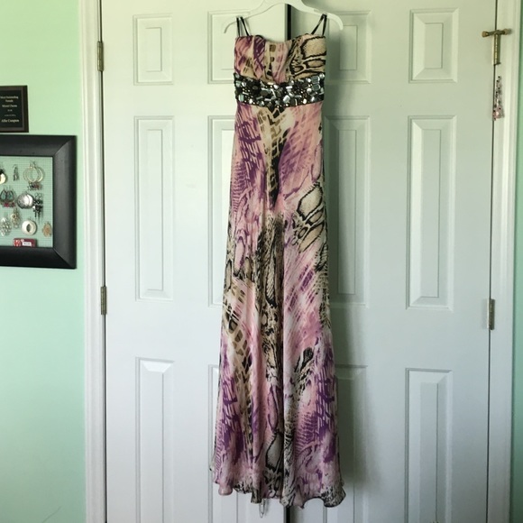 Multicolored formal maxi dress - Picture 1 of 3