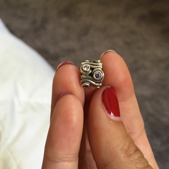 Retired Pandora charm with Purple stones
