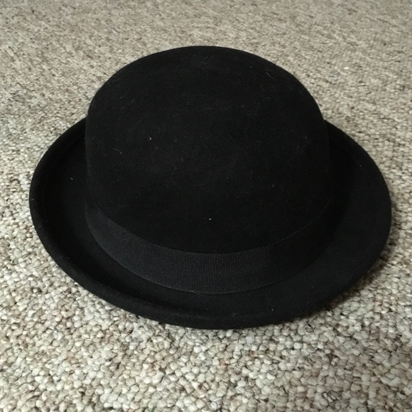 H&M Black Wool Bowler Hat