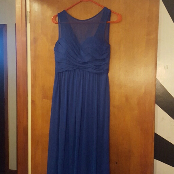 David's Bridal Royal Blue Gown