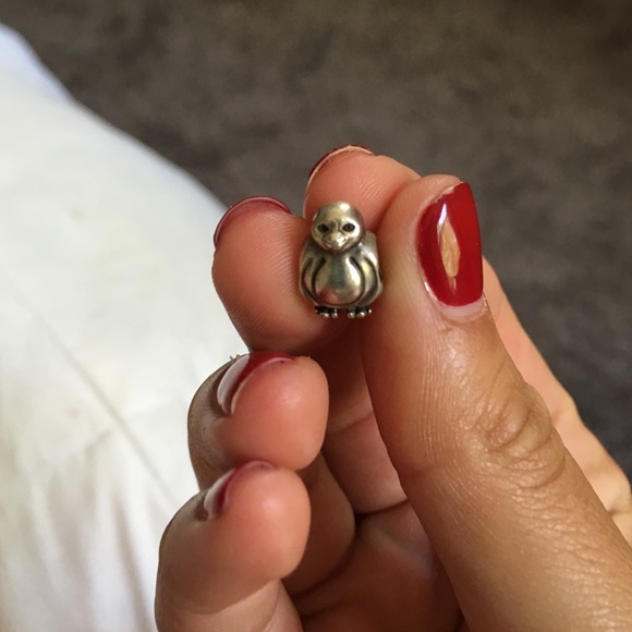 Authentic Pandora penguin charm silver