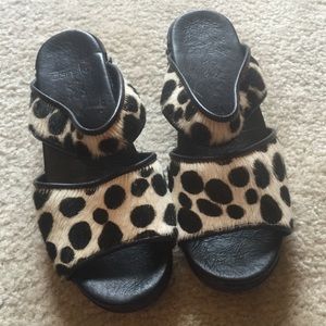 Dansko Cow Print Sandals