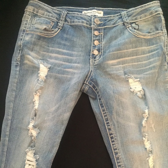 Almost Famous Distressed Skinny Jeans