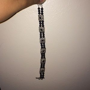 Black Beaded Bracelet