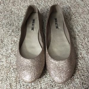 Lower East Side Gold Sparkle Flats