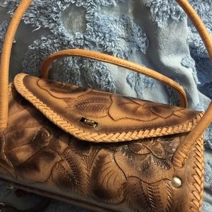 Vintage Mexican leather handbag
