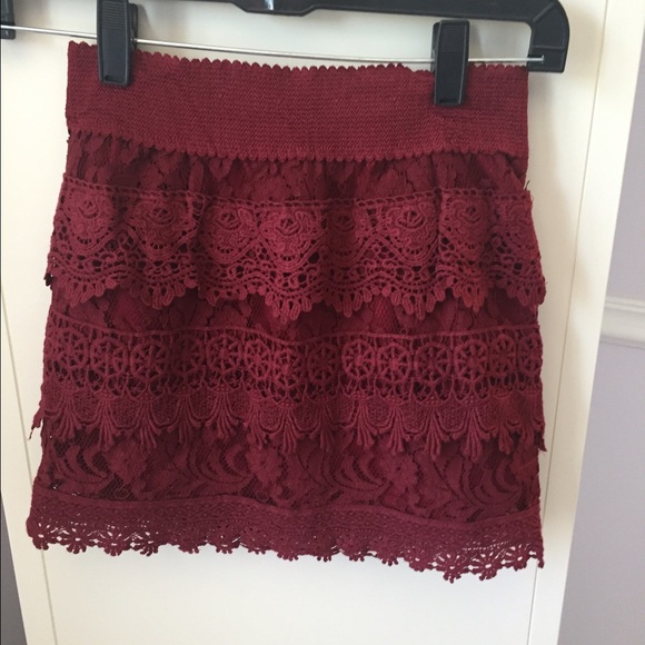 Mini red skirt