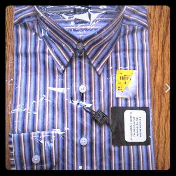 NWT in Plastic, Ike Behar Boys Dress Shirt, Size 8